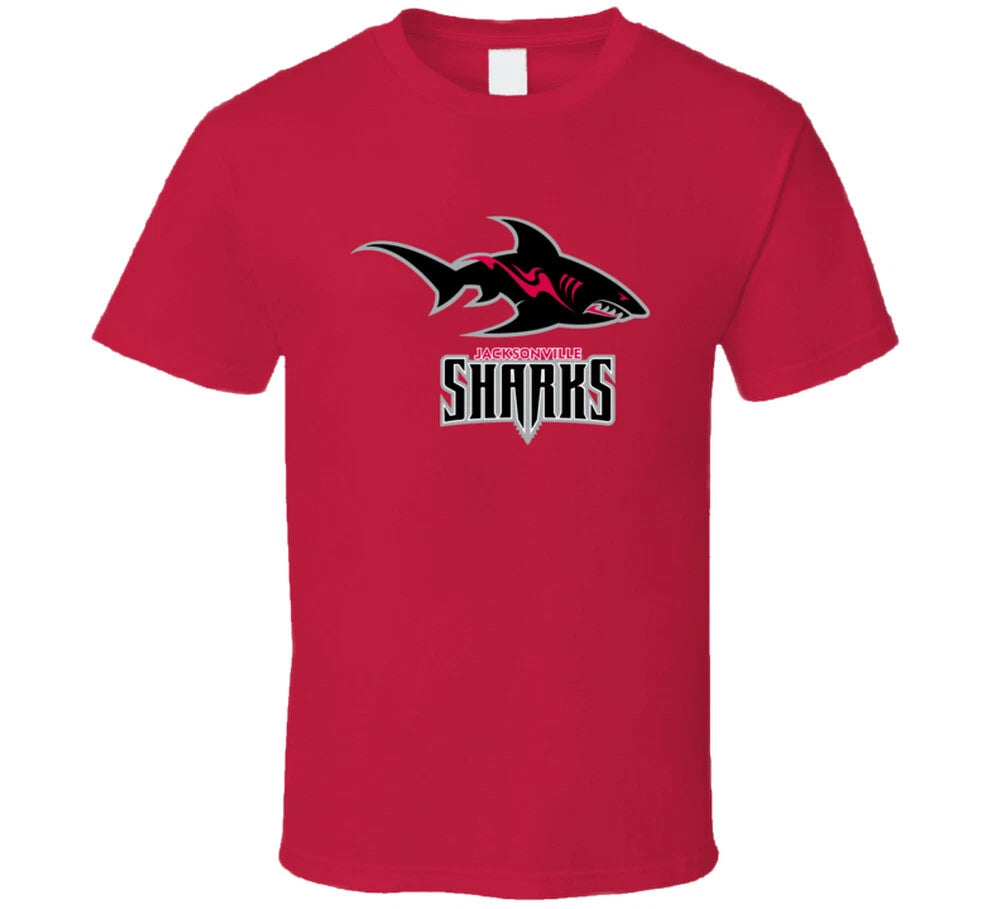 Jacksonville Sharks Arena Football League Team Fan Logo T Shirt