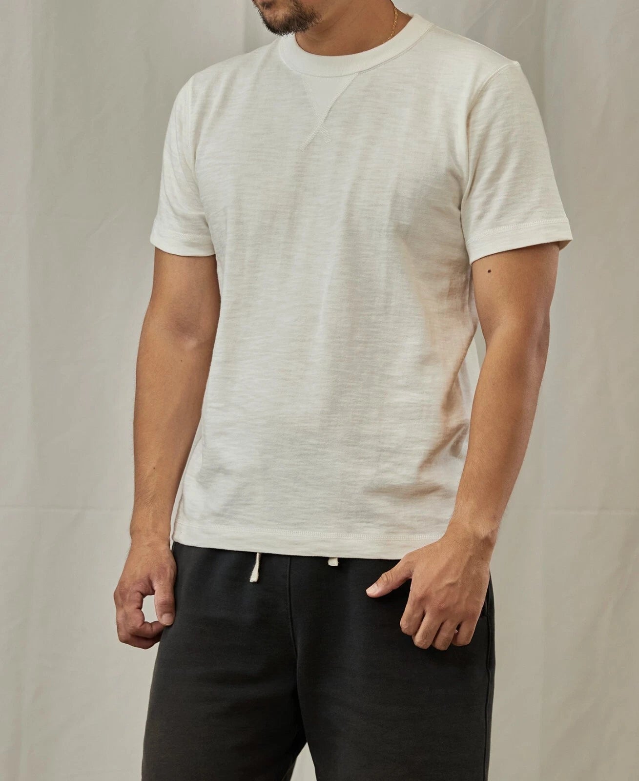 NON STOCK 10.5 oz US Cotton Tubular Gusset T-Shirt White Green Black Indigo (17