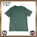 Levi’s Standard Fit V Neck T Shirt Green Size S Made in Bangladesh