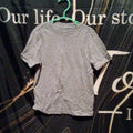 Wonder Nation boys Gray Crew Neck Solid Short Sleeve T-Shirt Jersey Cotton