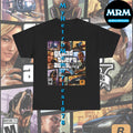 Grand Theft Auto V 5 GTA Box Art Design Black T-Shirt S-5XL New Lower Price!!