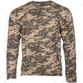 Digital Camo Long Sleeved T-Shirt - 100% Cotton Camouflage Top