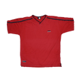 Umbro Men's Red V-Neck Short Sleeve Cotton T-Shirt Size L