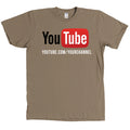 YouTube Channel CUSTOM URL Shirt - YOUR CHANNEL ON A SHIRT - MANY COLORS
