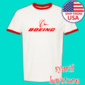 Boeing American Aircraft Men's Ringer Red Size S to 3XL
