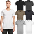 Build Your Brand Light Cotton Printable Single Jersey T-Shirt V Neck Tee Men