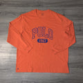 Ralph Lauren Long Sleeve T-Shirt Cotton Orange Big & Tall Men’s Size 4XB
