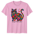 It's Fine I'm Fine Everything Is Fine Cat Lover Cartoon T-Shirt