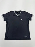 Champion Boys Black V-Neck Logo T-Shirt Youth S Regular Fit