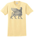Assyrian Winged Bull T-shirt Sumaria, Gray,Khaki,White,Yellow.Size S-XXXL.