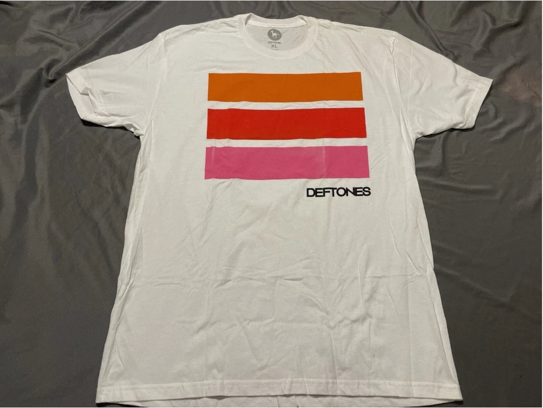 Vintage Deftones Color Block T-Shirt Tour Concert All Size