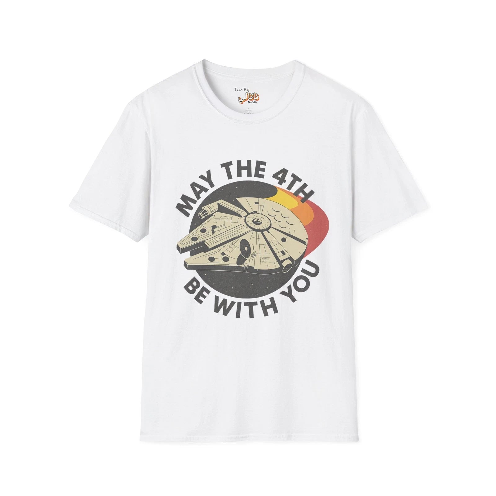 May the 4th Be With You T-Shirt | Millennium Falcon Retro | Tees.By.Natalie