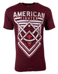 AMERICAN FIGHTER Men's T-shirt DUSTIN Crew Neck Short Sleeve Red