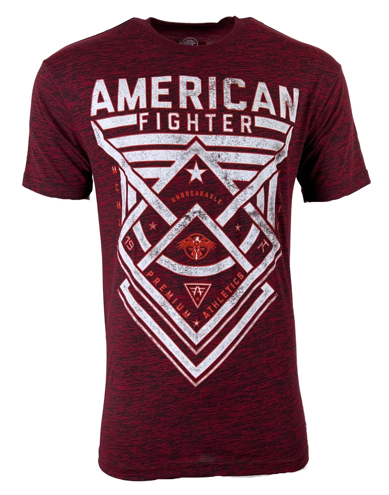 AMERICAN FIGHTER Men's T-shirt DUSTIN Crew Neck Short Sleeve Red