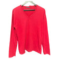 ISSEY MIYAKE Black Label Asymmetrical Long Sleeve Cotton Top Red Size 3 L F/S