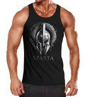 Mens Tank Top Print Sparta Helmet Warrior Warrior Sparta Helmet Fitness
