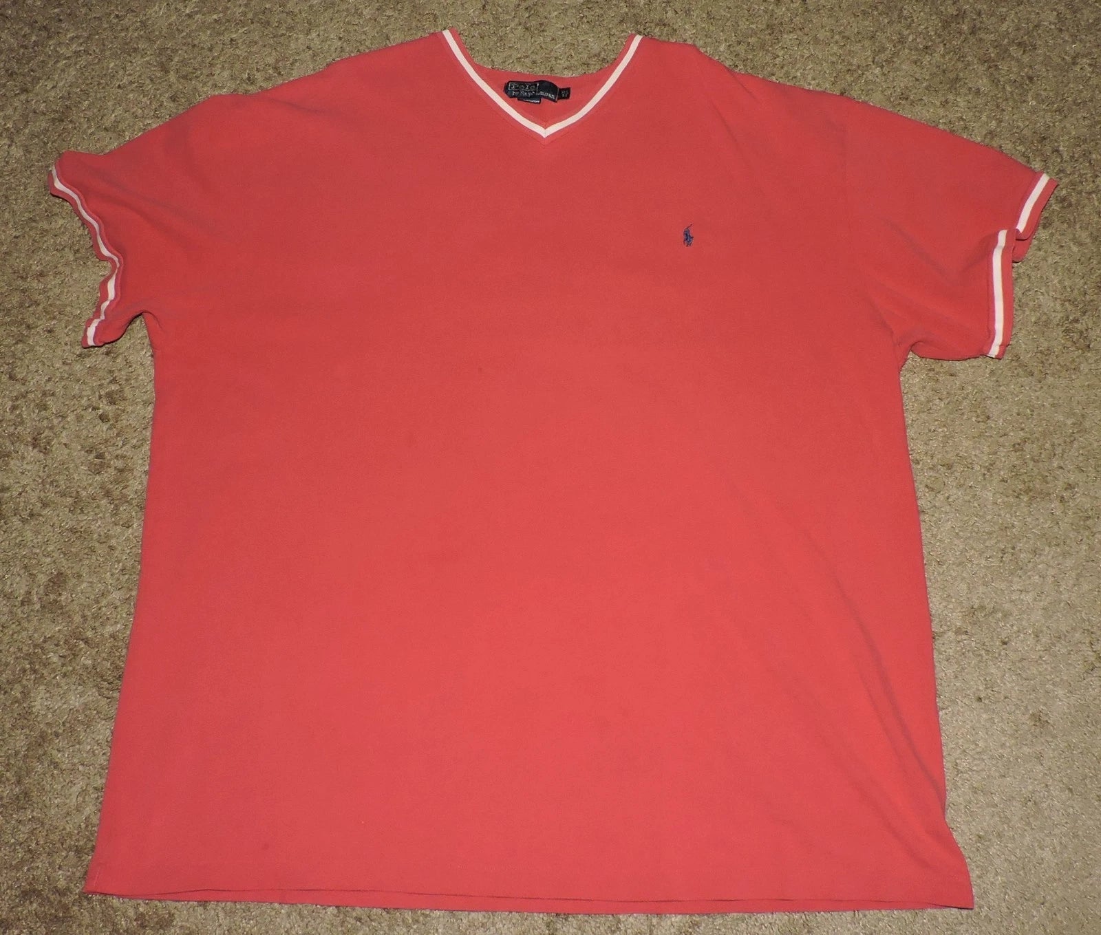 Polo Ralph Lauren V-Neck T-Shirt Men's 3XL Big Heather Red Tee