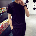 Short Sleeve Shirt Men Shirt Short Sleeve Slim Fit Street Casual O-neck