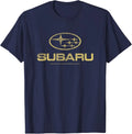 Subaru Distressed Star Logo in Yellow Car Company Unisex T-Shirt