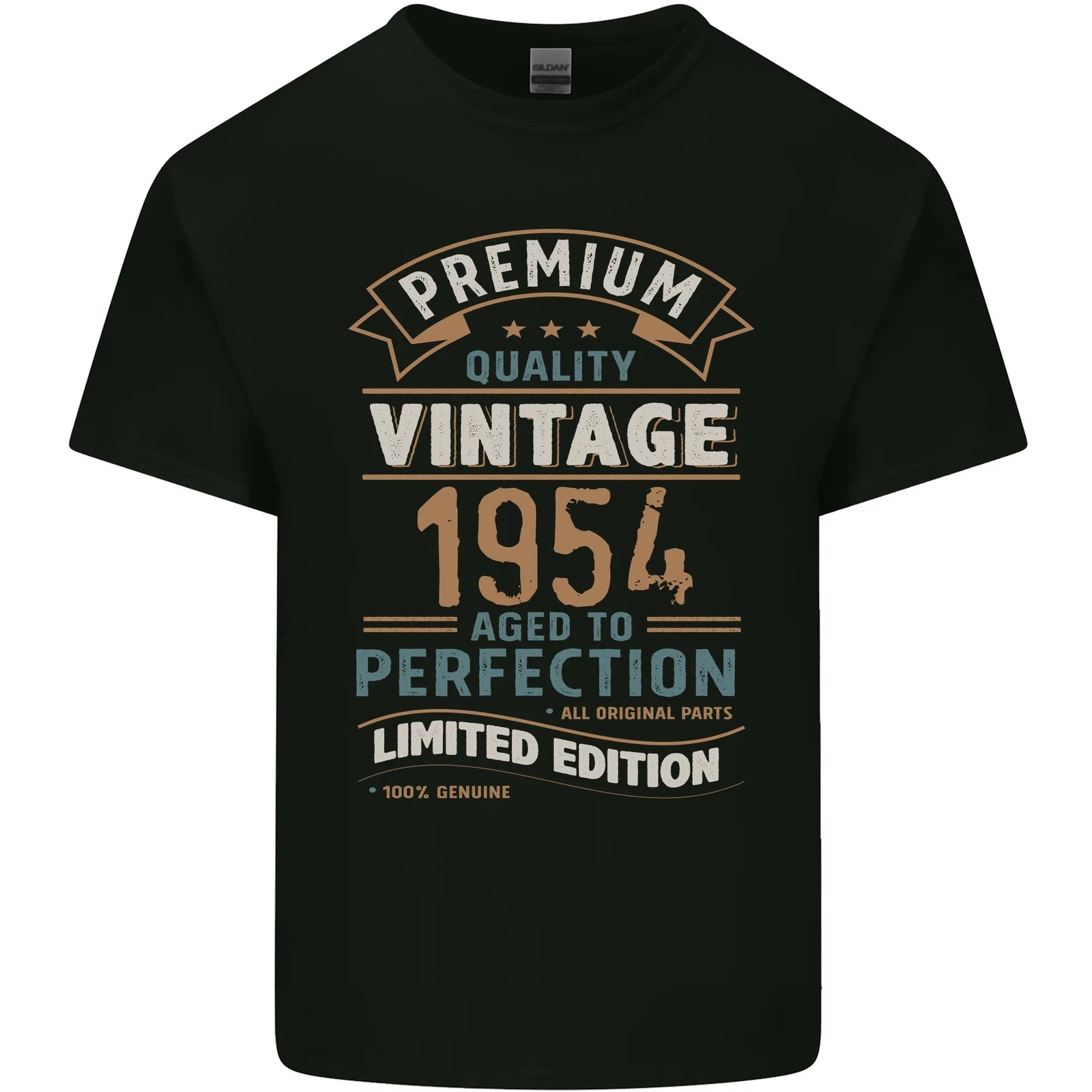 Premium Vintage 72nd Birthday 1954 Mens Cotton T-Shirt Tee Top