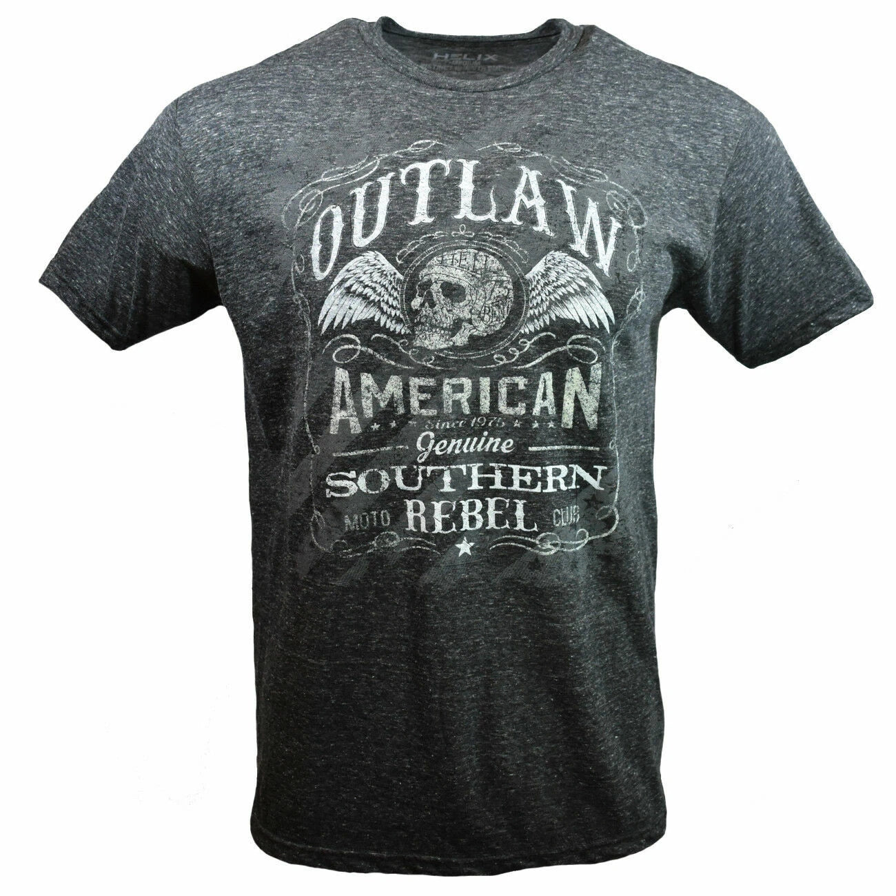 Men's T Shirts HELIX Outlaw American Southern Rebel Moto Club Tee  Super Soft
