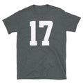 Team Uniform Jersey Number 17 Birthday Varsity Short-Sleeve Unisex T-Shirt