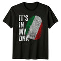 Italian Flag Fingerprint Its In My DNA Italy Mens Tee Womens T-Shirt Graphic