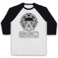 SGC STARGATE UNOFFICIAL STAR GATE COMMAND SCI FI TV 3/4 SLEEVE BASEBALL TEE
