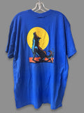 Vintage 1990s Marlboro Cigarette Promo Coyote Bluff Wolf Blue Pocket T-Shirt XL
