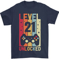 21st Birthday 21 Year Old Level Up Gaming Mens T-Shirt 100% Cotton
