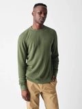 $98 NWOT Men's 2XL Faherty Legend Waffle Crew LS Stretch T-Shirt in Olive