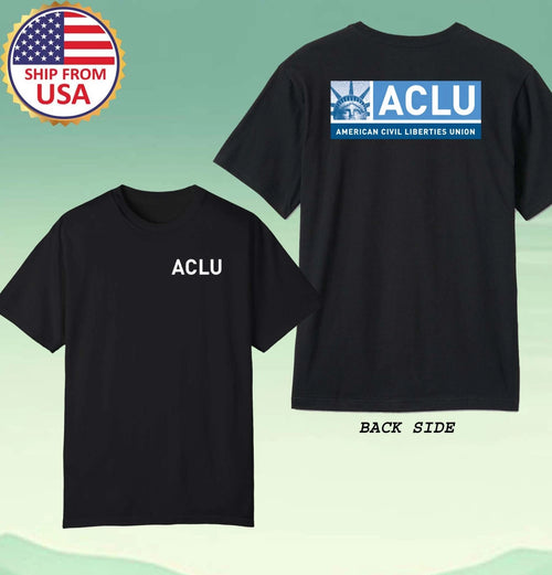 ACLU American Civil Liberties Union Men's Black Size S-5XL