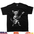 Chihuahua Playing Bass Guitar Rock Music Dog Lover T-Shirt