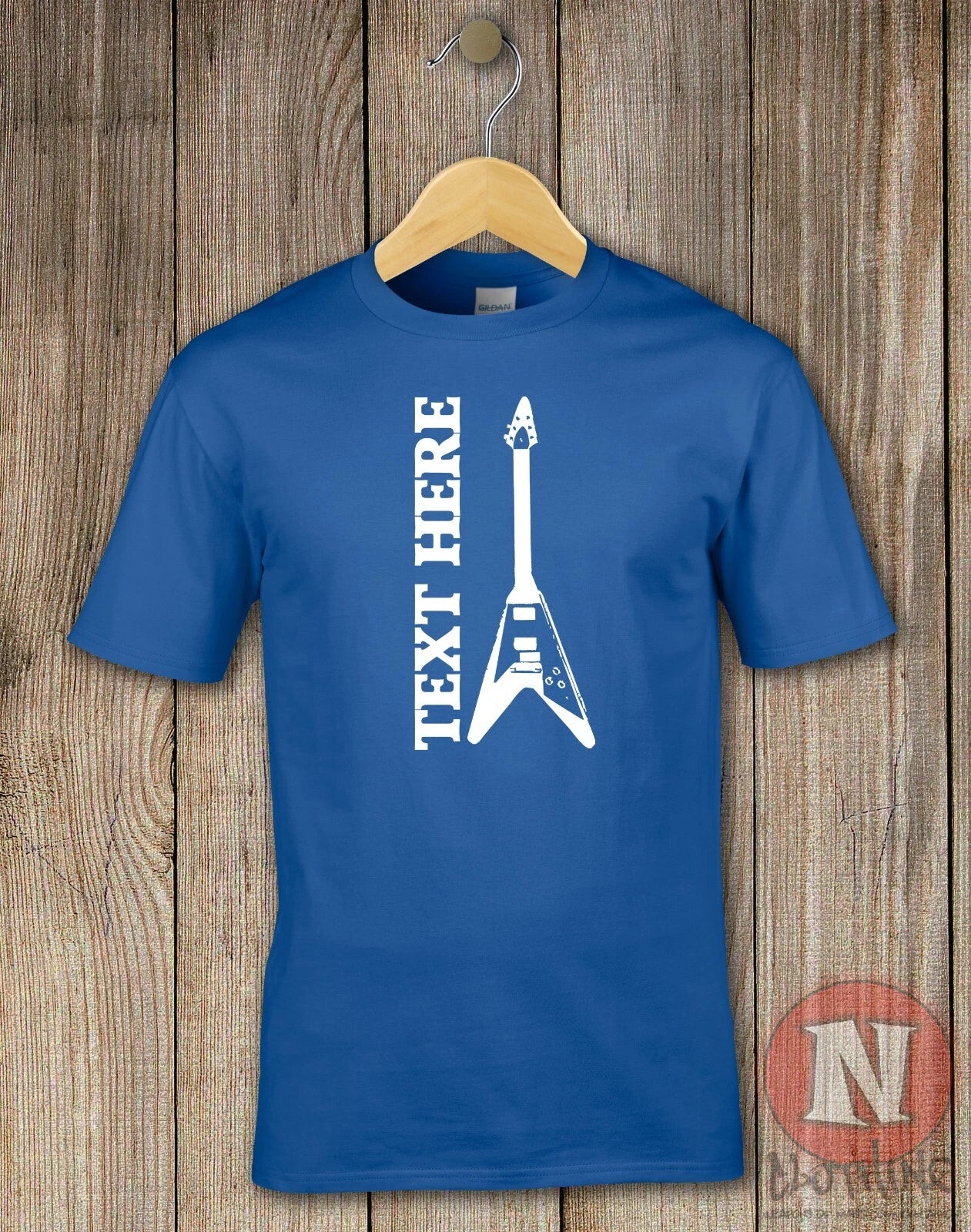 Flying V guitar T-shirt concert gig band tour custom personalized tee