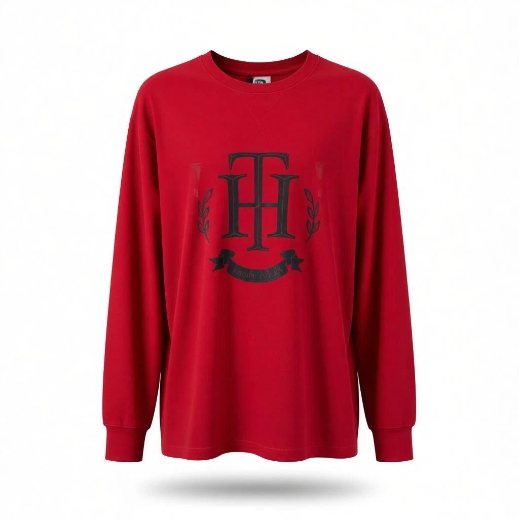 Tommy Hilfiger Mens Thermal Logo Long-Sleeve PJ Shirt, Red, Size L, NWT