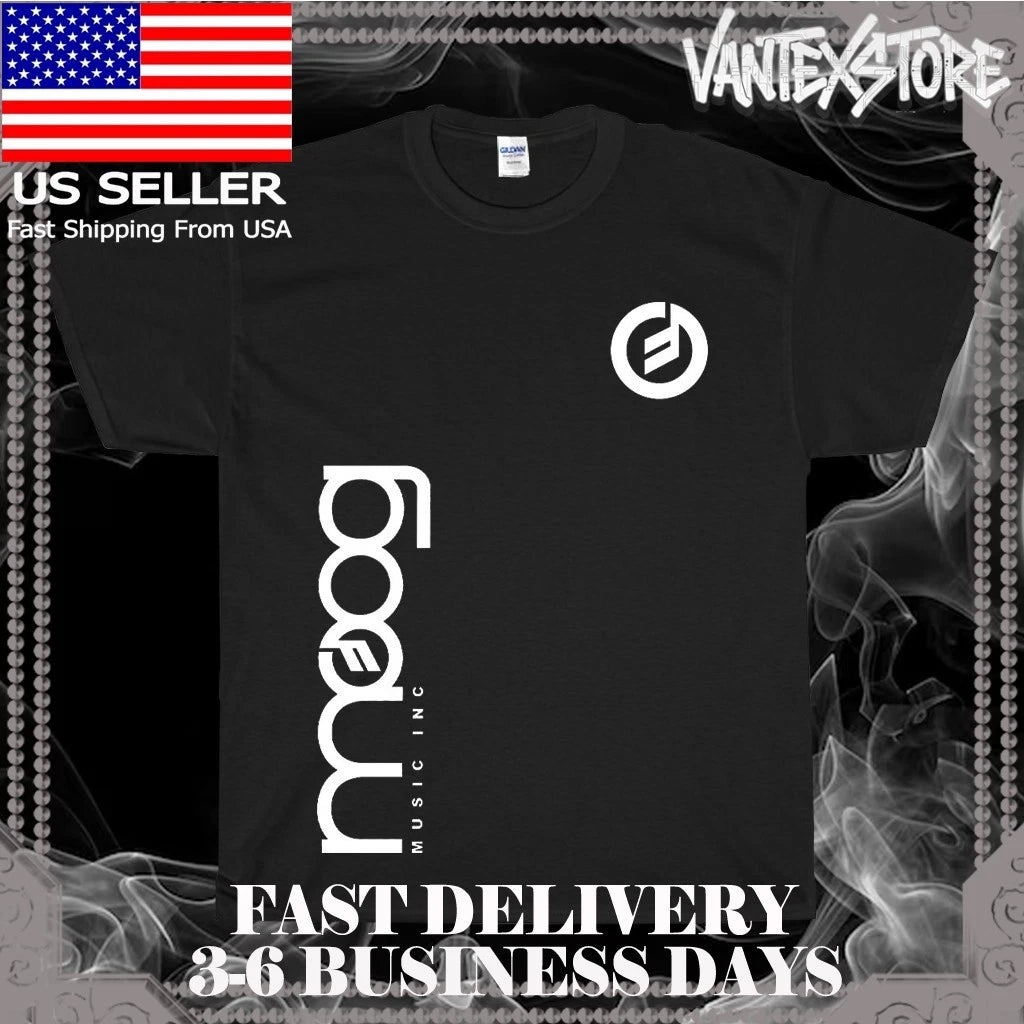 NEW SHIRT MOOG MUSIC SYNTHESIZER AUDIO LOGO MEN'S T-SHIRT FUNNY USA SIZE S-5XL