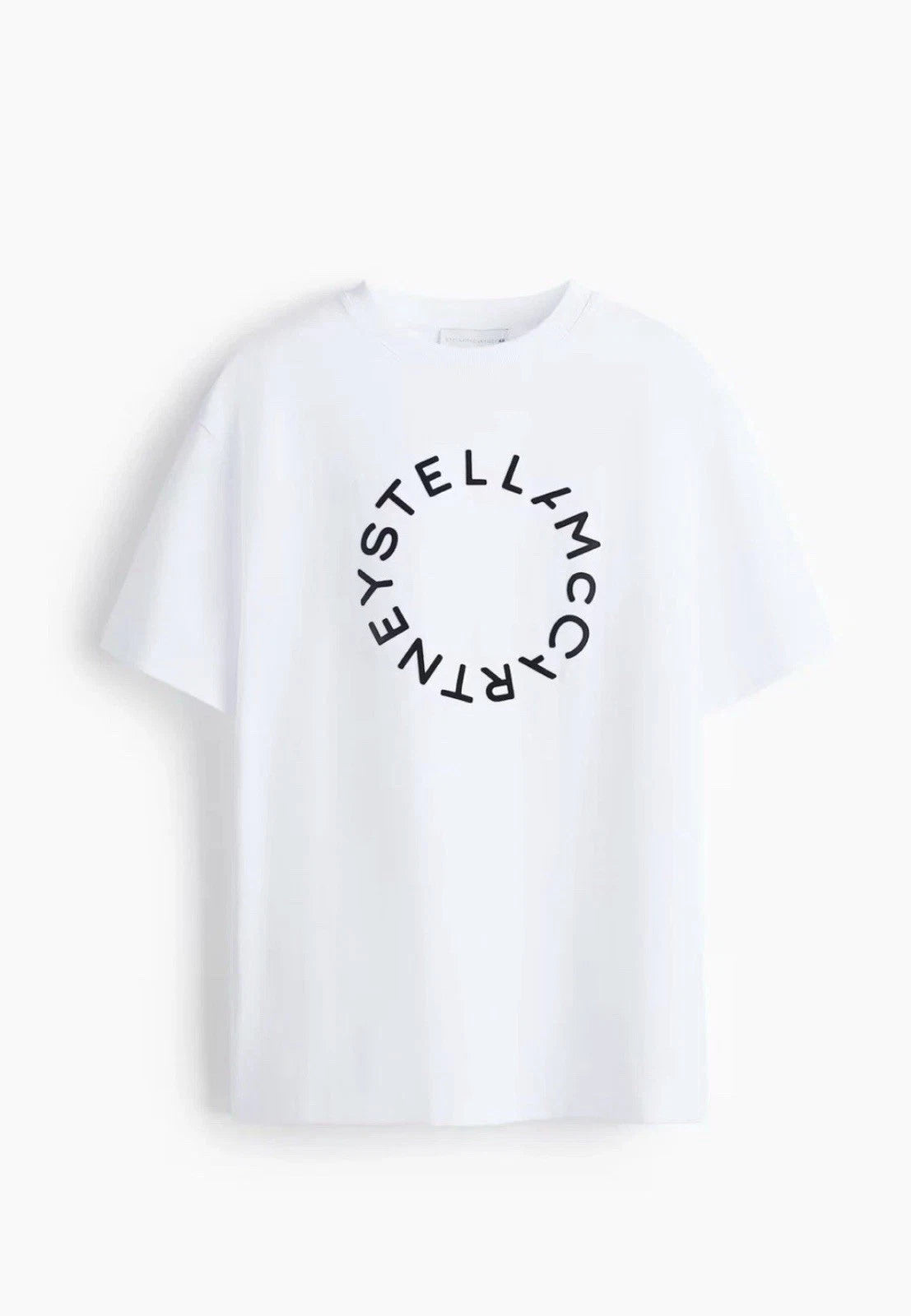 Stella McCartney x H&M NWT White Logo Graphic Crew Neck Short Sleeve XL