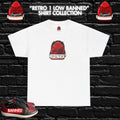 Shirt to match Retro 1 Low Banned OG Matching  Streetwear Black/Red-1 MORE PAIR