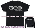 Geo Tracker Fun SUV Classic Model Silver Logo DigiRods Car Art Black T Shirt