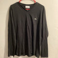 Lacoste Black V-Neck Long Sleeve Pima Cotton T-Shirt Men's Regular Fit XL