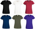 Womens Ladies T-shirt Soft Style Plain Crew Neck T-Shirt Cotton Tee Cotton Top p