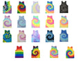 Multi-Color Tie Dye Tank Tops Sleeveless T-Shirts  Adult S to XXXL Cotton