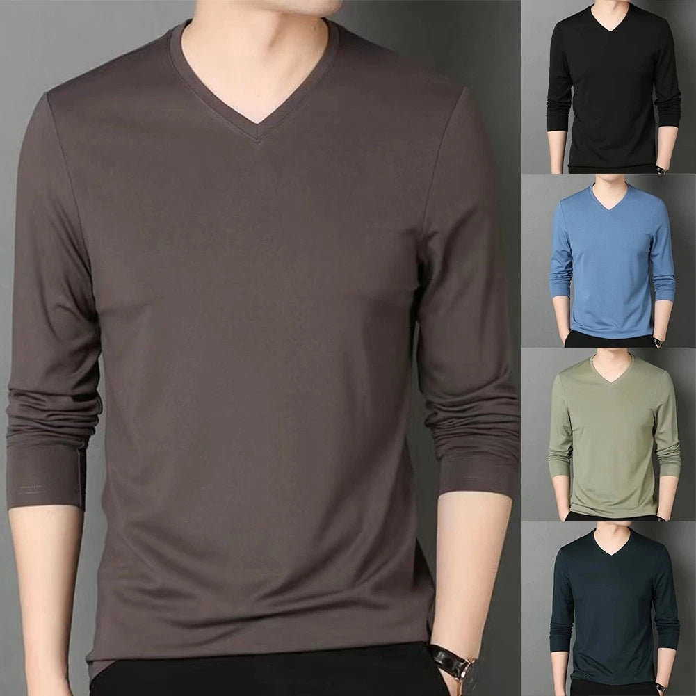 Long Sleeve Slim Fit Tee Top for Men Ideal for Muscle Training Sessions