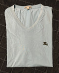 Burberry Brit Men's Short Sleeve V-Neck T-shirt Light Blue Size XXL