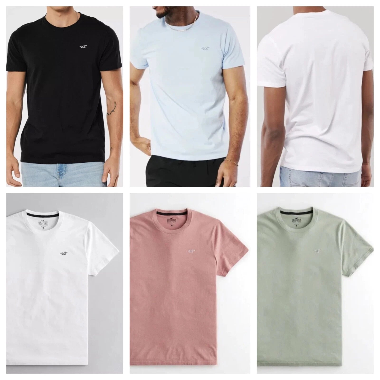 NWT HOLLISTER MEN’s Soft Tee T-shirt | YOUR CHOICE | Sizes: M, L, XL, XXL