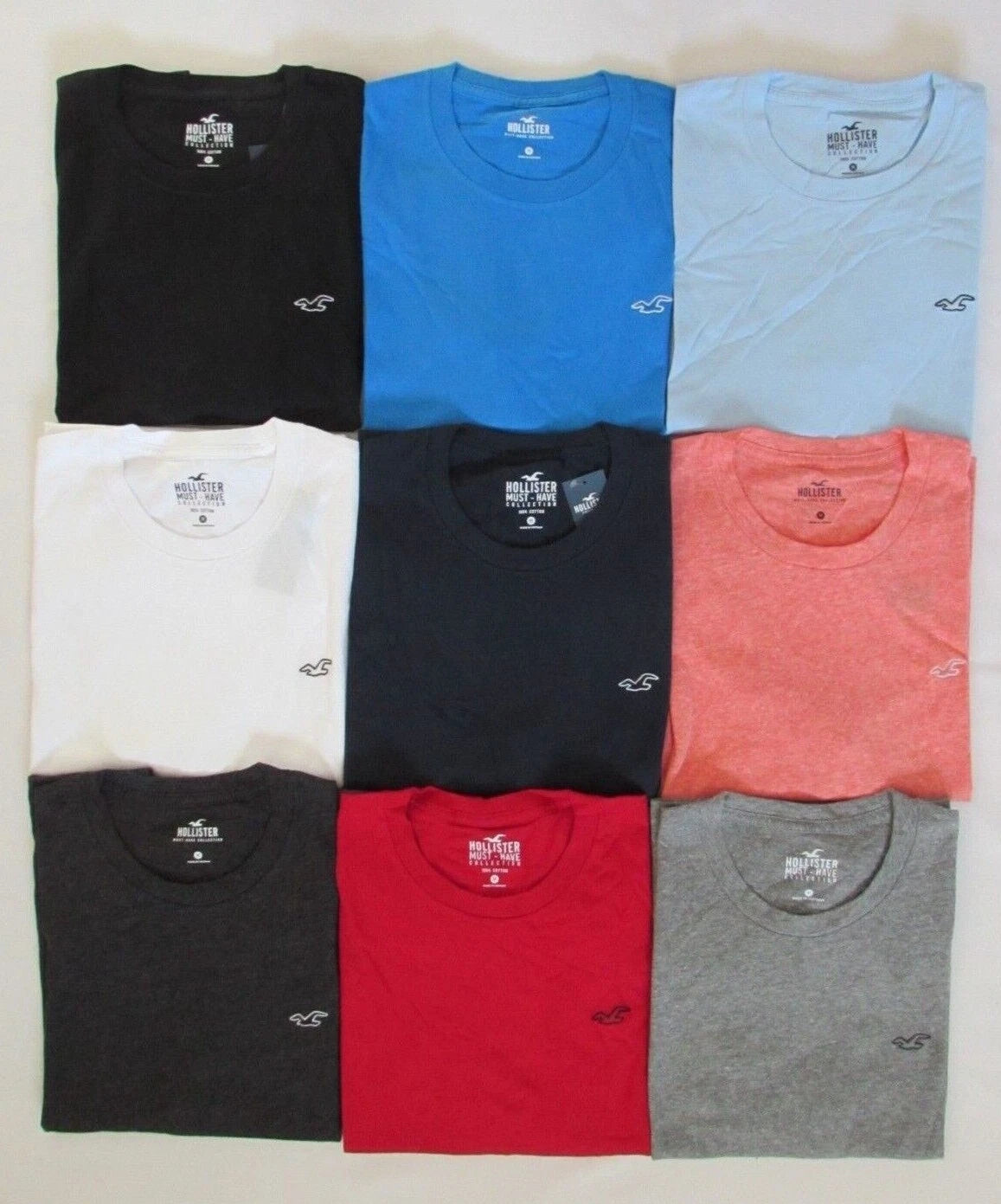 NEW MEN’S HOLLISTER SHORT SLEEVE ICON CREW T-SHIRT, PICK A SIZE AND COLOR