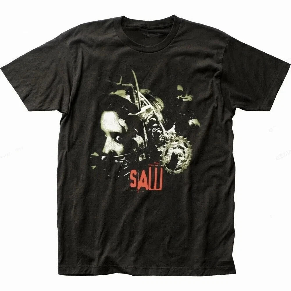 Movie SAW Horror Head Torture T Shirt Men Women Fashion Cotton T-Shirt Vintage C