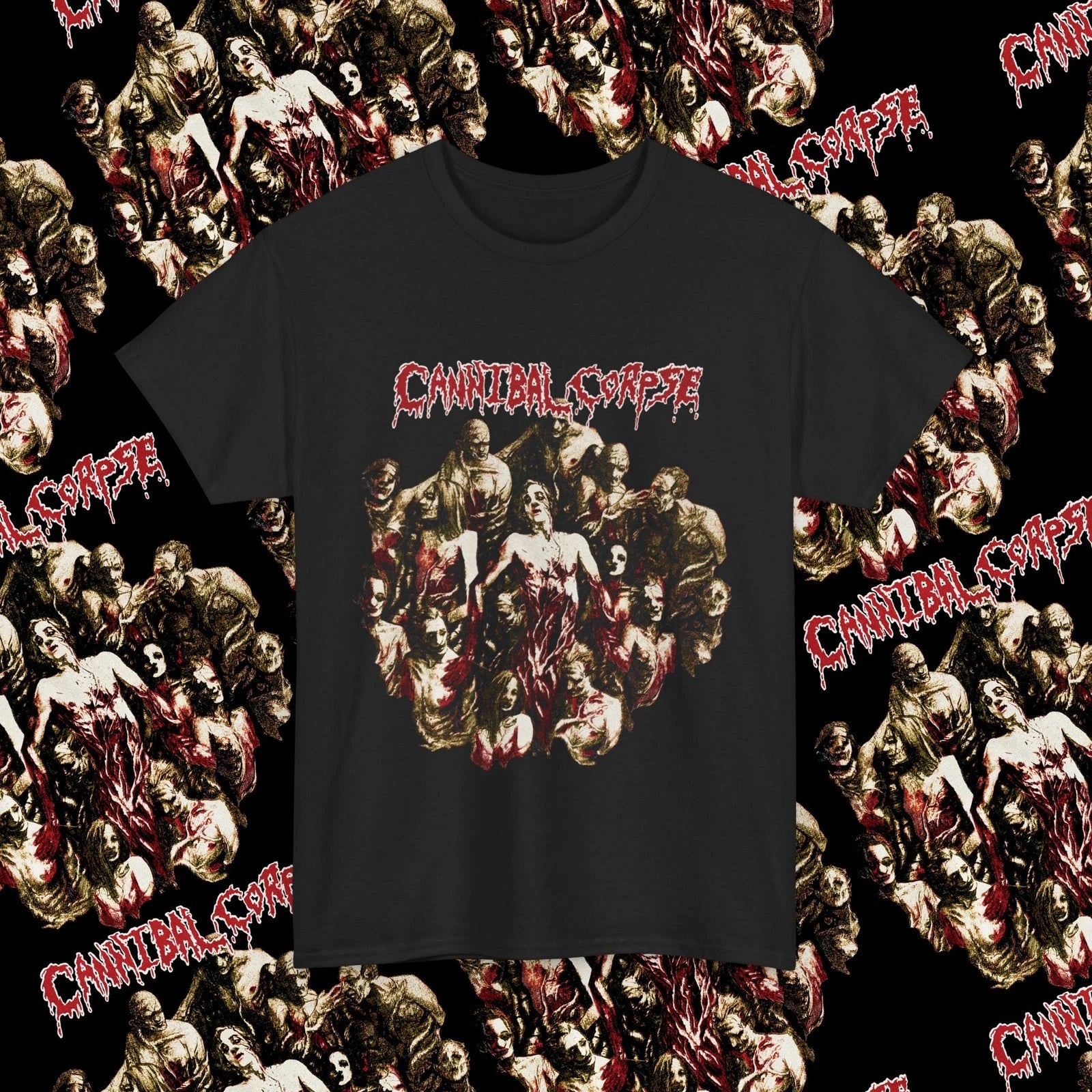 Cannibal Corpse "The Bleeding" Double-sided Vintage Death Metal Reprint T-Shirt