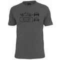 Mens Fiat 124 Spider Blueprint Retro Car T Shirt Classic Motor