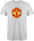 Manchester United Soccer Football Light Grey 50/50 T-Shirt - Sizes S-XL